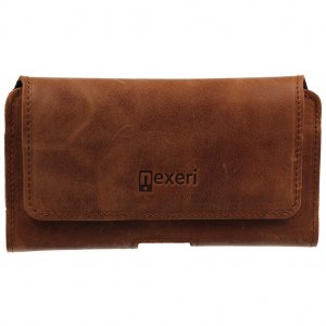 Pouzdro na opasek Nexeri Crazy 3D Leather, hnědá kůže, velikost Samsung A12, A32, A70, M51, Redmi Note 10 Pro