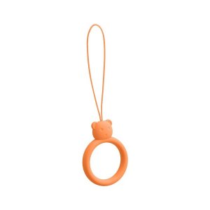 Šňůrka na mobil (silicone) Ring, barva oranžová