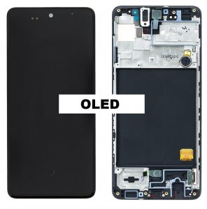 Dotykový panel Samsung A515 Galaxy A51 + LCD + rámček čierny - OLED