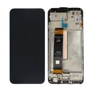 Dotykový panel Samsung M236 Galaxy M23 + LCD + rámček čierny Servisný balík - originálny