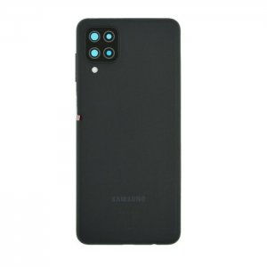 Samsung A125, A127 Galaxy A12, A12S kryt batérie + sklo fotoaparátu čierne