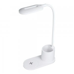 Stolná LED lampa + 10W indukčná nabíjačka (CFTD03) biela
