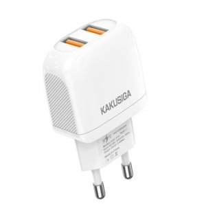Cestovní nabíječ KAKU Qisheng (KSC-674) 2x USB 2,4A, barva bílá