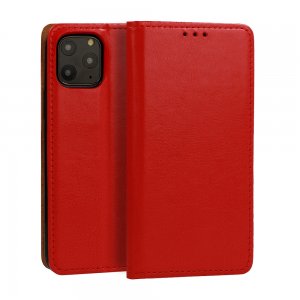 Pouzdro Book Leather Special iPhone 14, barva červená