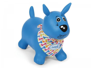 Skákajúci pes modrý