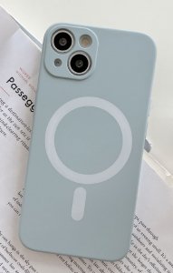MagSilikónové puzdro iPhone 12 (6,1´´) Light Grey