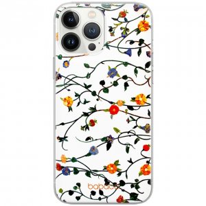 Pouzdro Back Case Flower iPhone 13 (6,1) barva bílá
