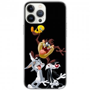 Puzdro iPhone 7, 8, SE 2020 (4,7) Looney Tunes vzor 001, farba čierna