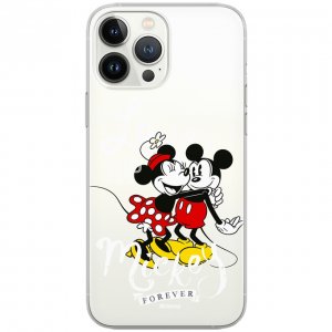 Puzdro iPhone 13 Pro (6,1) Mickey &amp; Minnie vzor 001, priehľadné