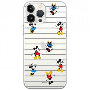 Pouzdro iPhone 13 Mini (5,4) Mickey & Minnie vzor 007, transparent