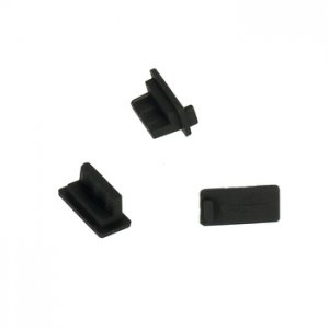 Záslepka pro konektor Micro USB, barva černá - 10 ks balení