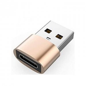 Adaptér TYP C female - USB barva zlatá
