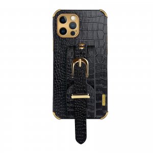 Puzdro Back Case Croco Belt iPhone 13 Pro (6,1´´) čierne