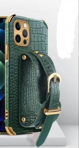 Puzdro Zadné puzdro Croco Belt iPhone 13 (6,1´´) zelené