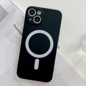 MagSilikónové puzdro iPhone 14 Pro čierne
