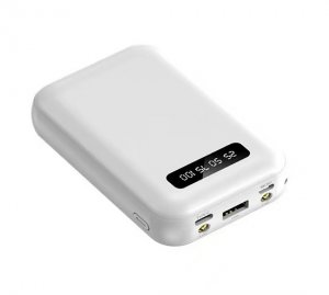 Externí baterie POWER BANK Smart Power CH010 20000mAh Micro USB, USB Typ C, LED světlo, barva bílá