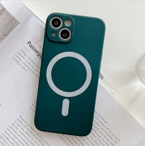 MagSilikónové puzdro iPhone 14 (6,7) Pro Max Dark Green