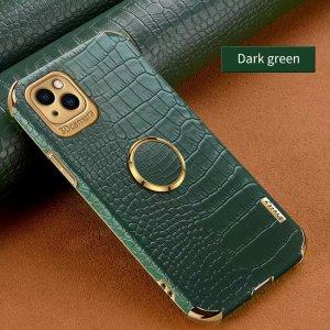 Pouzdro Back Case Croco Ring iPhone X, XS (6,1´´), barva green