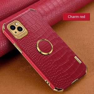 Pouzdro Back Case Croco Ring iPhone 14 Plus (6,7´´), barva red