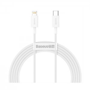 Datový kabel Baseus Catlys-C02, 20W, USB Typ C - Lightning, 2M, barva bílá