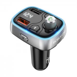 Transmiter FM Bluetooth Borofone BC32, 2x USB, QC 3.0 18W, barva černá