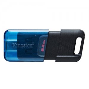 USB Flash disk (PenDrive) Kingston, 64 GB, USB-C, čierny/modrý
