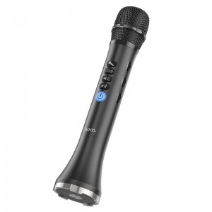 HOCO Singing (BK9) spievajúci multimediálny karaoke mikrofón, čierny
