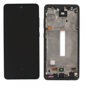 Dotykový panel Samsung A526, A525, A528 Galaxy A52 5G, A52, A52s + LCD + rámček čierny - OLED