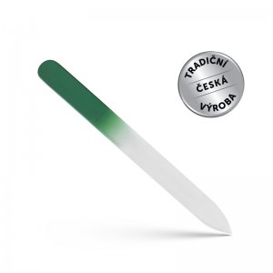 Zelený sklenený pilník 12,5 cm