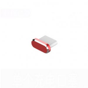 Záslepka aluminium pro konektor USB Typ C, barva red