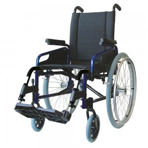 PLURIEL, Invalidní vozík pro amputáře, barva rámu modrá metalíza, šířka sedu 42 cm