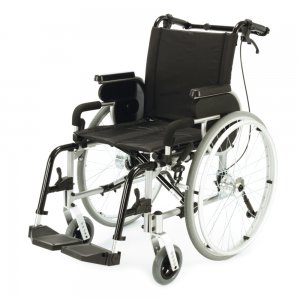 PRIMEO PLUS, Invalidní vozík s brzdami pro doprovod, šířka sedu 39 cm