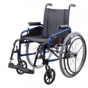PLURIEL HEMI, Invalidní vozík s pohonem pro jednu ruku, barva rámu modrá metalíza, šířka sedu 42 cm, hloubka sedu 43 (standard)