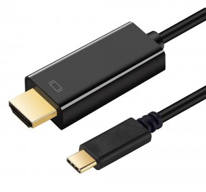 Kabel Typ C na HDMI, 4K 30Hz 1,8m, barva černá