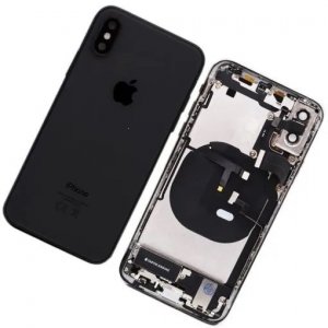Kryt baterie + střední iPhone XS grey - OSAZENÝ