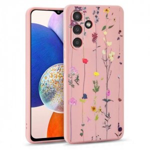 Pouzdro Back Case Floral Tech Protect Samsung A145, A146 Galaxy A14 4G/5G, barva růžová