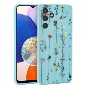 Pouzdro Back Case Floral Tech Protect Samsung A546B Galaxy A54 5G, barva modrá
