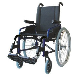 PLURIEL, Invalidní vozík pro amputáře, barva rámu stříbrná metalíza, šířka sedu 48 cm