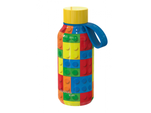 Nerezová termoláhev Solid Kids s poutkem Color Bricks 330 ml