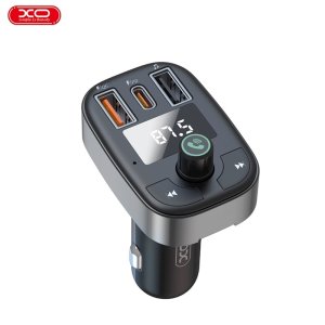 Transmitér FM Bluetooth XO (BCC06) 2X USB, 1x USB Typ C, QC 25W, PD25W, AUX, MP3, barva černá