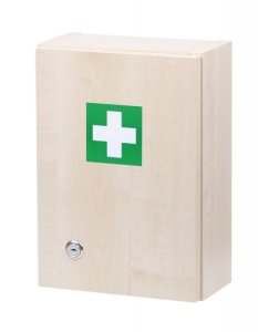 Nástěnná lékárnička dřevěná pro 5 osob