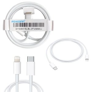 Datový kabel USB Typ C na Lightning PD20W Foxconn, barva bílá 2 metry