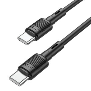 Datový kabel HOCO X83 USB C - USB C, QC 3.0, PD 60W, 1 metr, černá