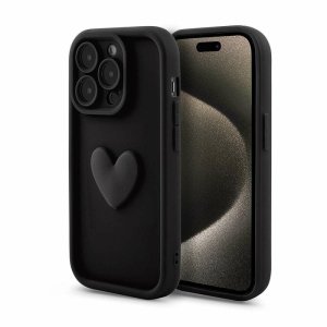 Pouzdro Back Case Heart iPhone XR, black