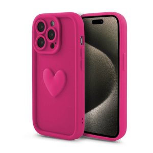 Pouzdro Back Case Heart iPhone XR, pink