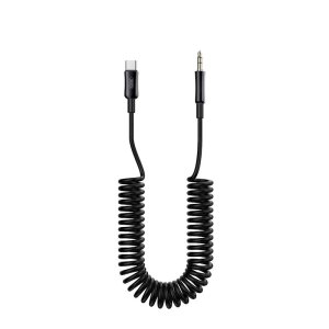 Kabel AUX (XO NB-R255B) USB C na Jack 3,5mm barva černá