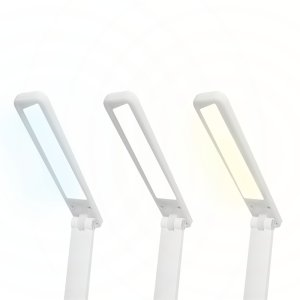 LED stolní lampička, nastavitelná, 3 režimy svícení, 1200mAh, bílá