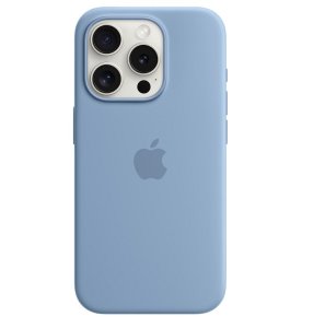 Silicone Case iPhone 15  PRO Winter Blue (blistr)