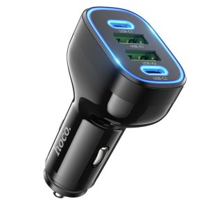 CL adaptér HOCO NZ11, 2x USB A, 2x USB C, QC 3.0, PD 72W, barva černá