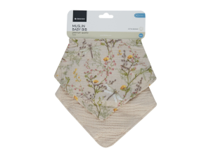 Bryndáček bandana 2ks Secret Garden Beige